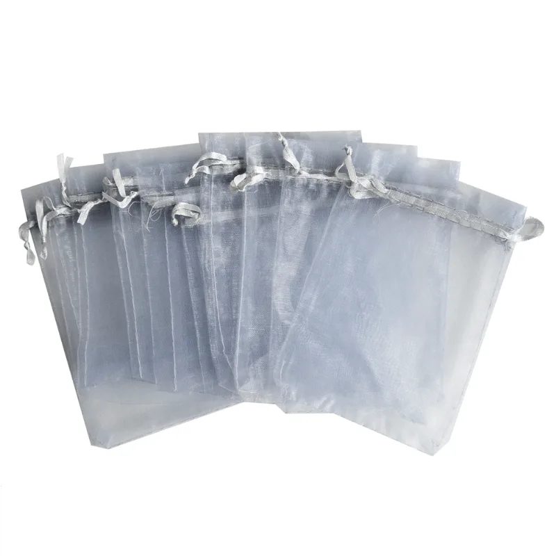 SACO DE ORGANZA 8X10 PRATA 81