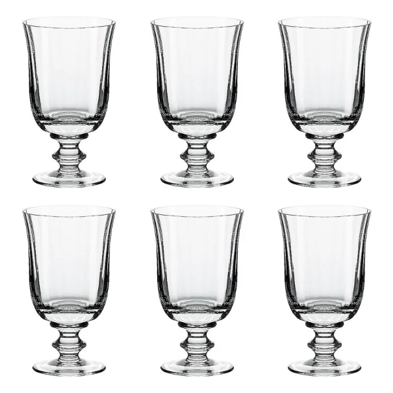 Conjunto de 6 Taças de Cristal Strauss - 350 ml - Ondulée