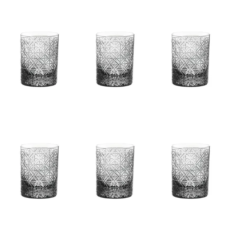 Jogo de 6 Copos de Cristal Strauss Whisky - 350 ml - Simetria