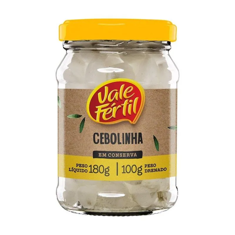 Cebolinha Vale Fértil Em Conserva 100g| Vidro - Embalagem Com 12 Unidades
