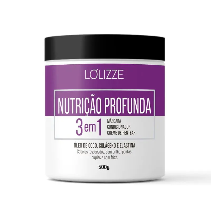 Máscara Nutrição Profunda 3 Em 1 500g Lolizze