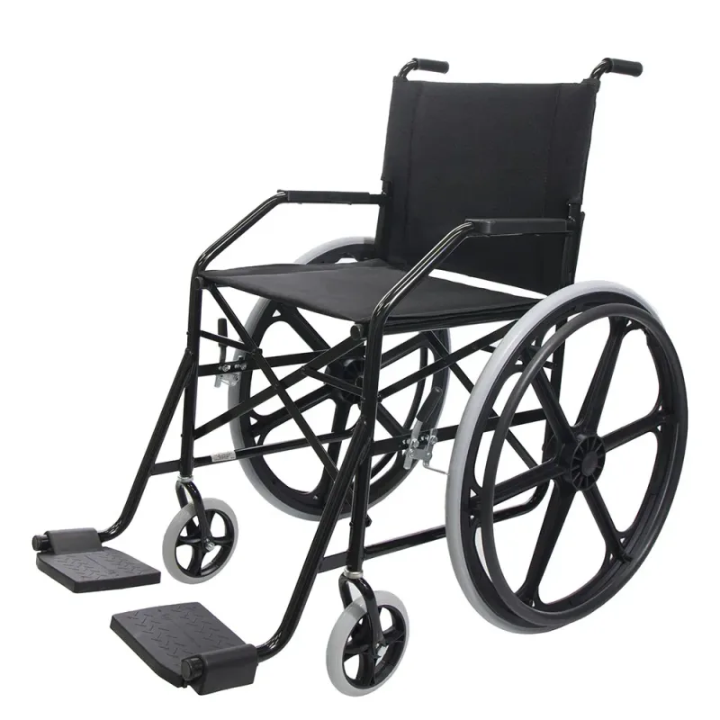 Cadeira de Rodas 1011 45CM Cinza (ATÉ 100KG) - Jaguaribe