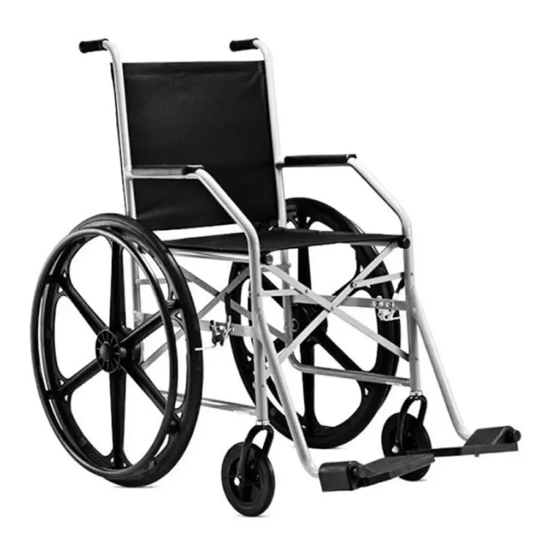 Cadeira de Rodas AÇO 40CM Cinza 1009 - Jaguaribe