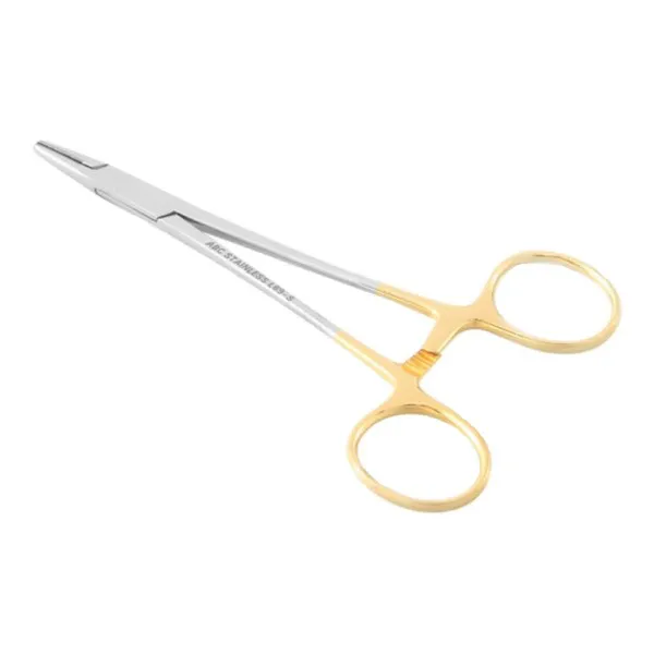 Porta Agulha Mayo Hegar Cabo Douraro 12CM - ABC Instrumentos