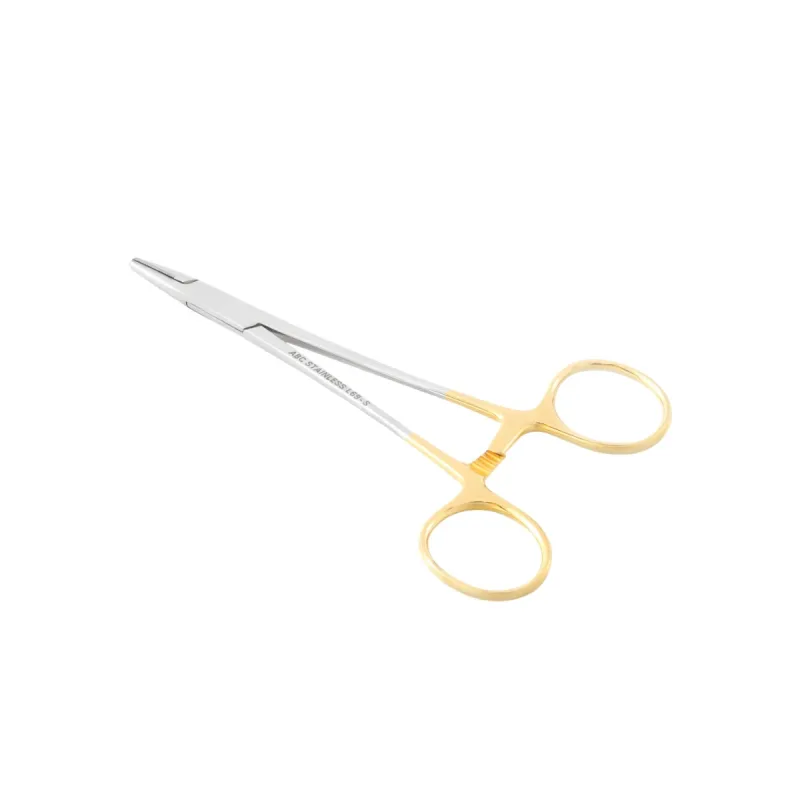 Porta Agulha Mayo Hegar Cabo Dourado 14CM - ABC Instrumentos