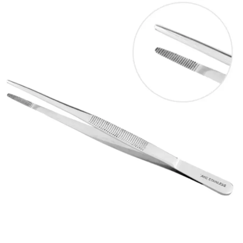 Pinça Anatômica Dissecção 10 CM com Serrilha - 0651 - ABC Instrumentos