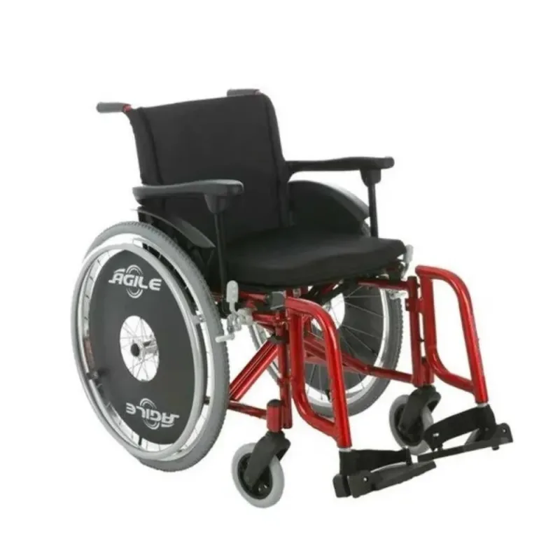 Cadeira de Rodas Ágile 36CM Vermelho Metálico - Jaguaribe