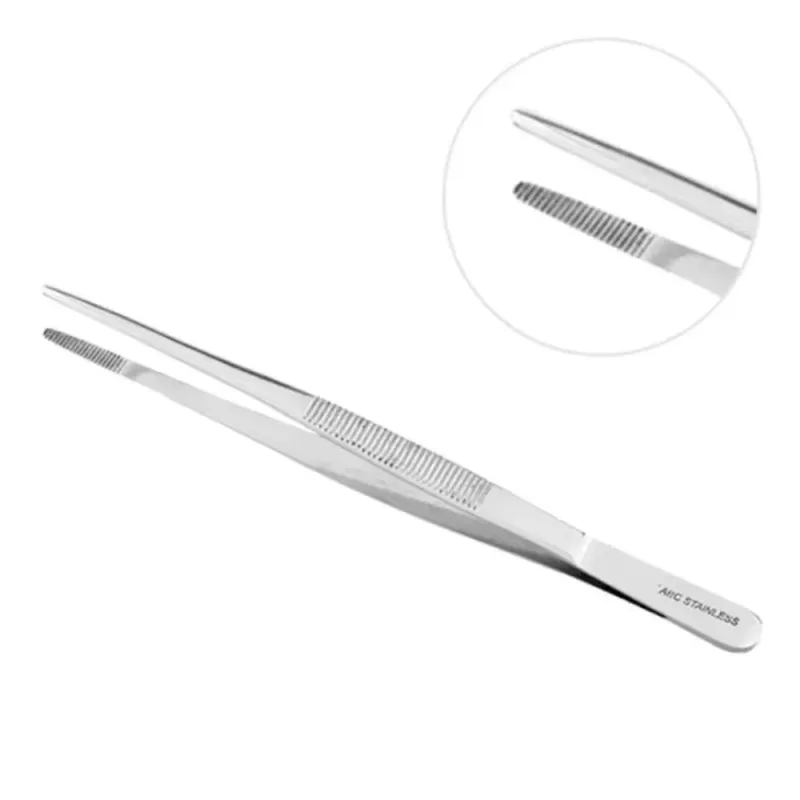 Pinça Anatômica Dissecção 18 CM com Serrilha - 0173 - ABC Instrumentos