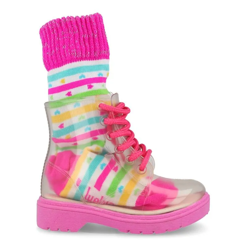 Bota Luelua Ankle Boot Infantil Rosa CRISTAL/PINK - 23