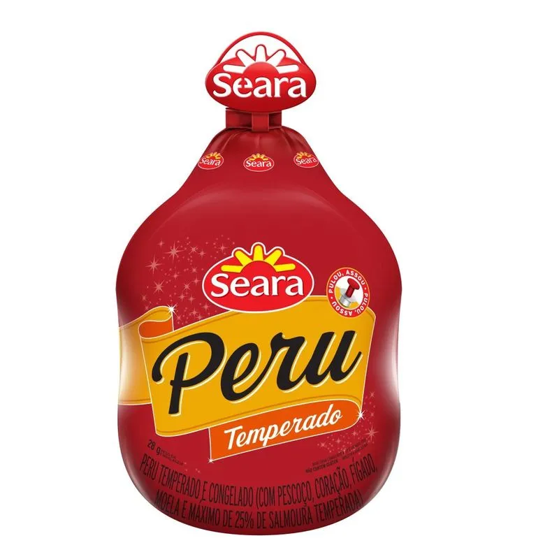 Peru Inteiro Temperado Seara 4,5Kg