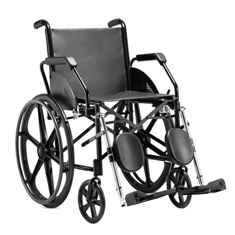 Cadeira de Rodas AÇO 1016 45CM Preta - Jaguaribe