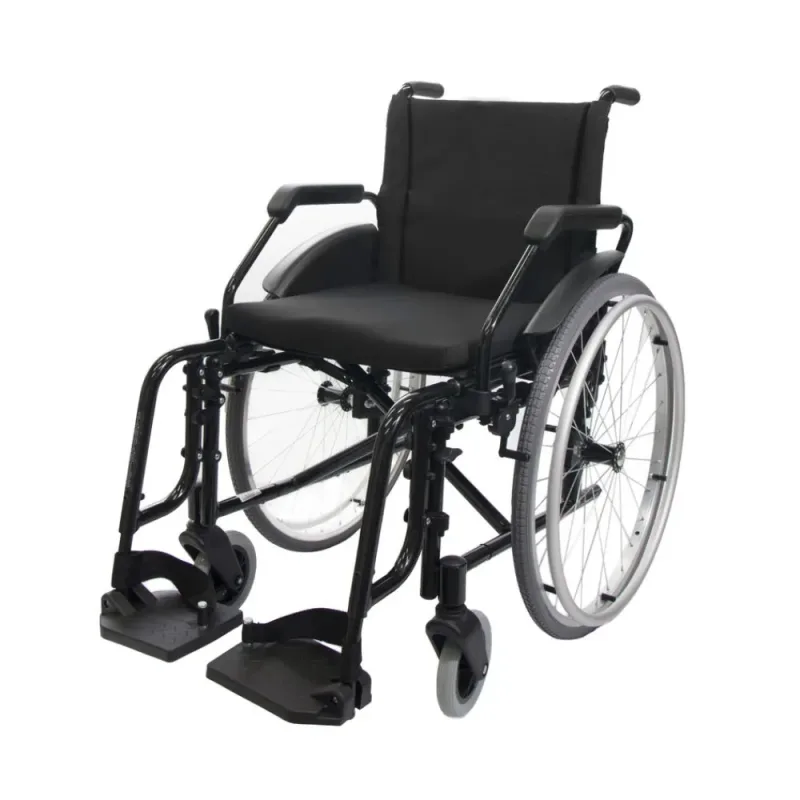 Cadeira de Rodas FIT 40CM Preta - Jaguaribe