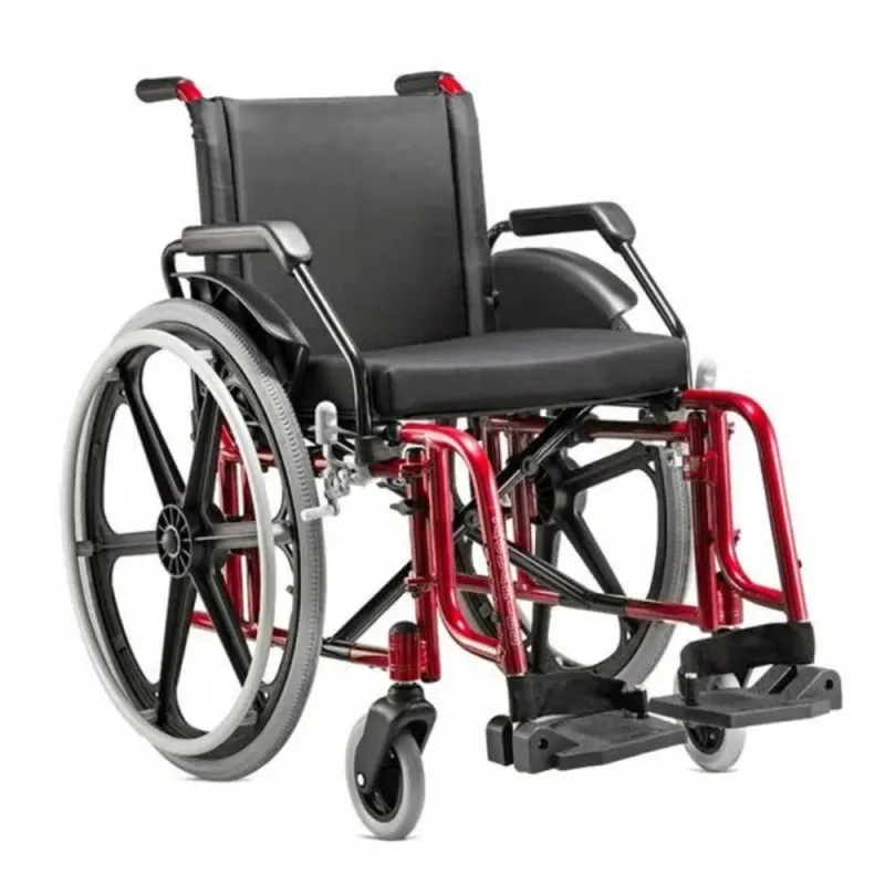 Cadeira de Rodas Alumínio FIT 44CM Vinho - Jaguaribe