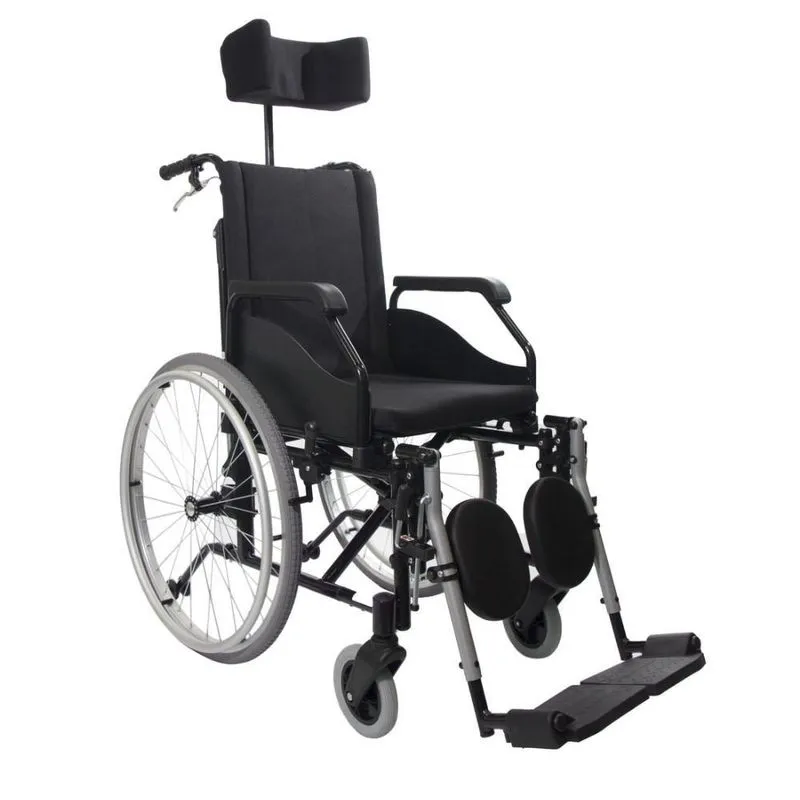 Cadeira De Rodas Fit Reclinável 44cm Preta - Jaguaribe