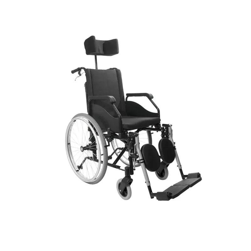 Cadeira de Rodas FIT Reclinável 40CM Preta - Jaguaribe