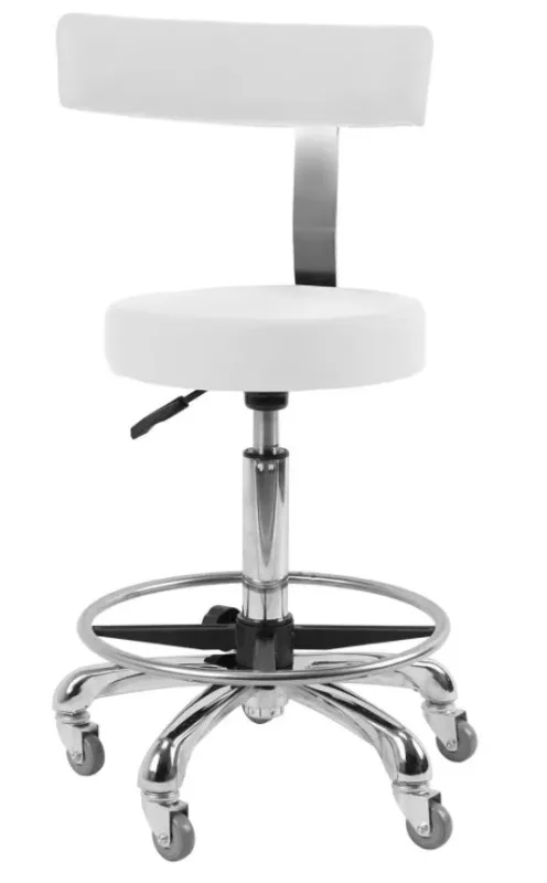 Mocho A GAS C/Encosto Luxo Branco - Estek