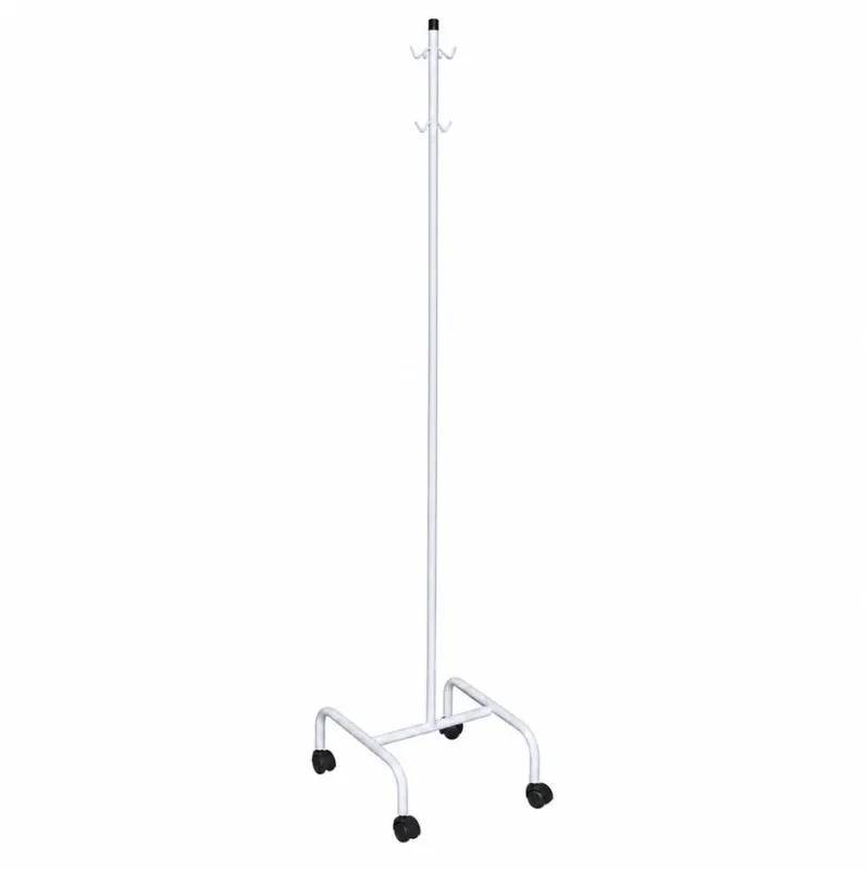 Suporte Para Soro Fixo com Rodízios E 4 Ganchos - Tubomed