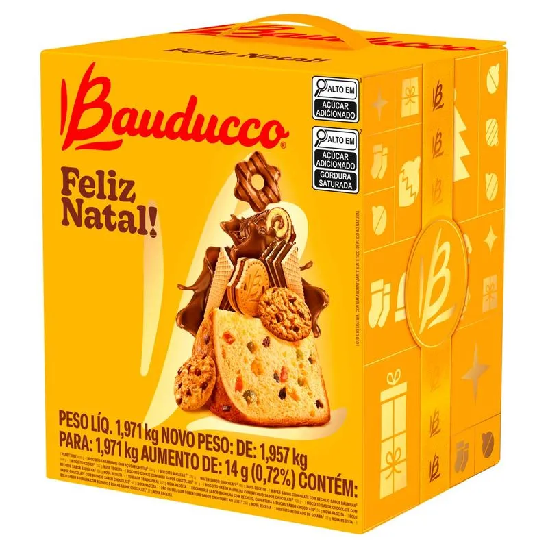 Cesta de Natal Bauducco 1,971Kg 15 Unidades