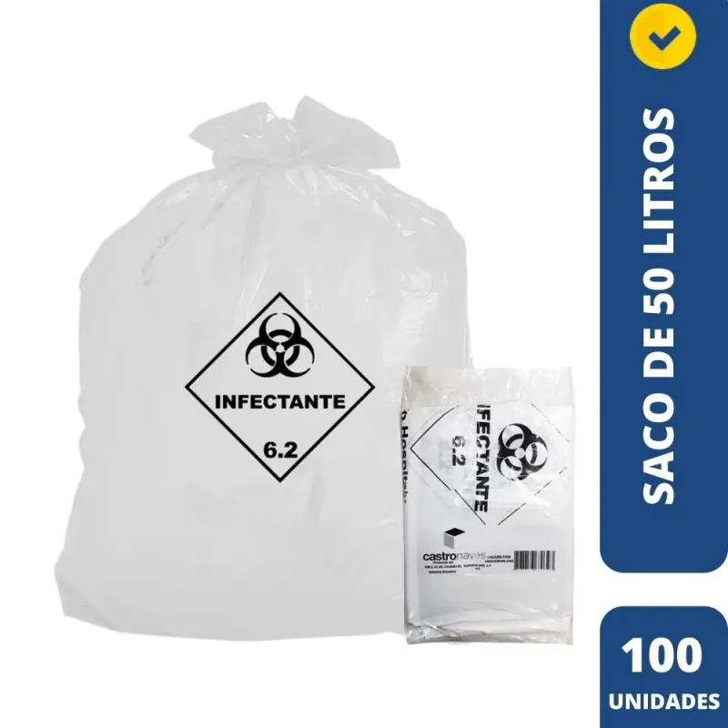 Saco Para Lixo Hospitalar 50L (PCT C/100) - Innovaplast