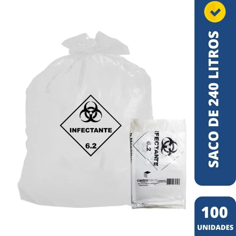 Saco Para Lixo Hospitalar 240L (PCT C/100) - Innovaplast