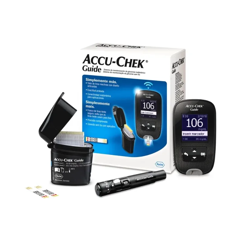 Aparelho de Glicemia Accu-chek Guide (KIT) - Roche