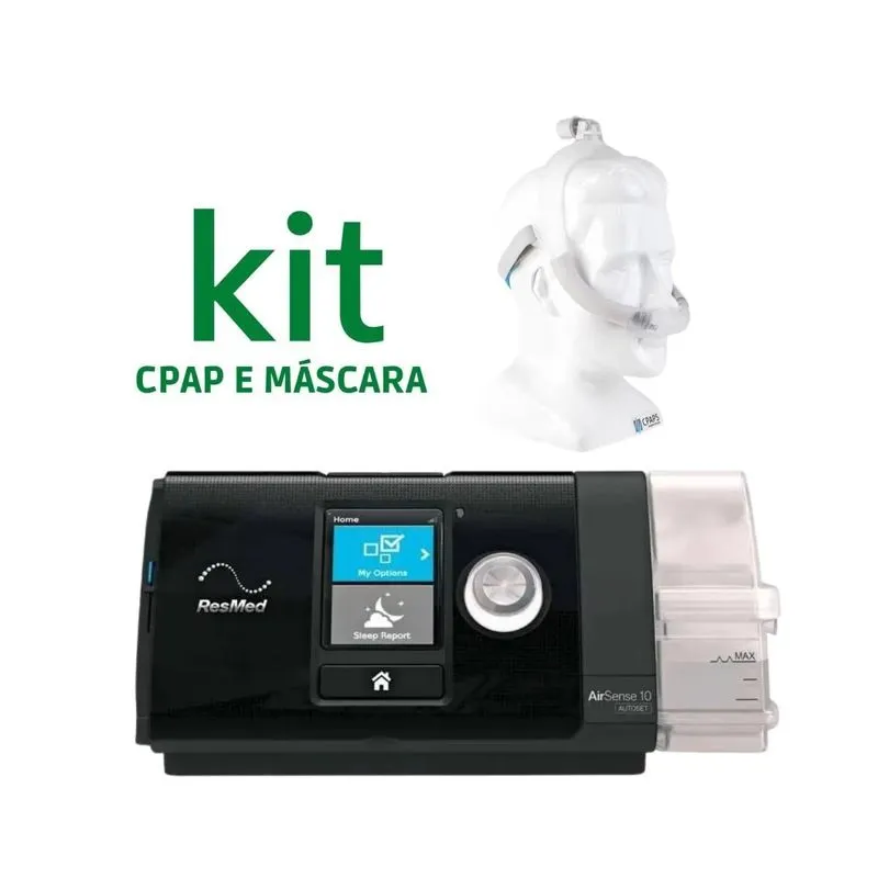 Kit Cpap S10 Airsense Autoset Umidificador + Máscara Nasal