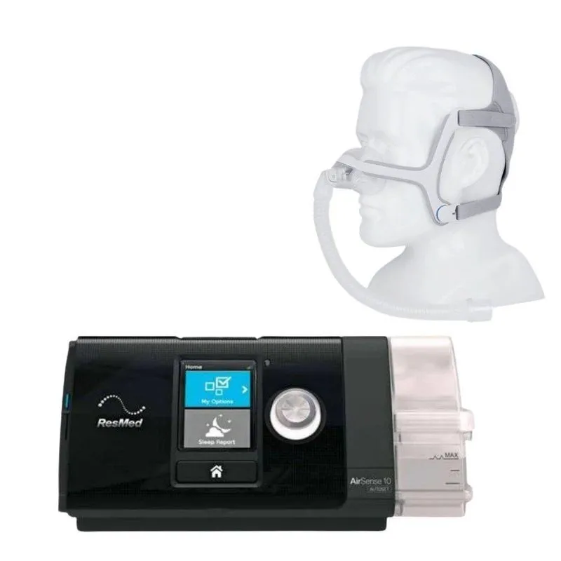 Kit Cpap S10 Airsense Autoset Umidif 20441 Máscara Nasal