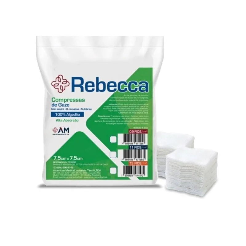 Compressa De Gaze 7,5 X 7,5 13f Rebecca 500 American Medical