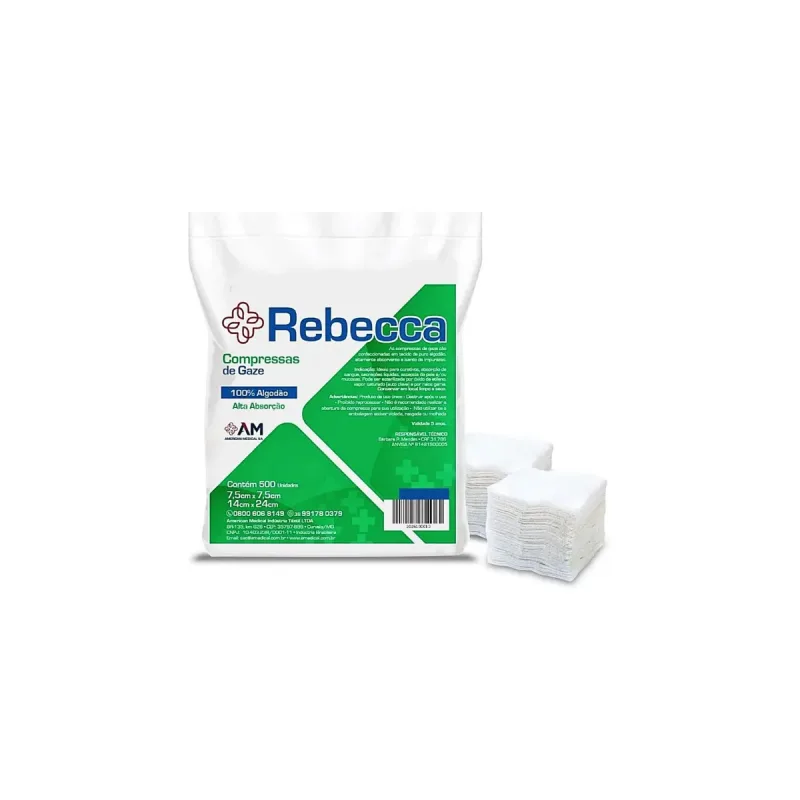 Compressa de Gaze 7,5 X 7,5 09 Fios Rebecca (C/500 Unds) - American Medical