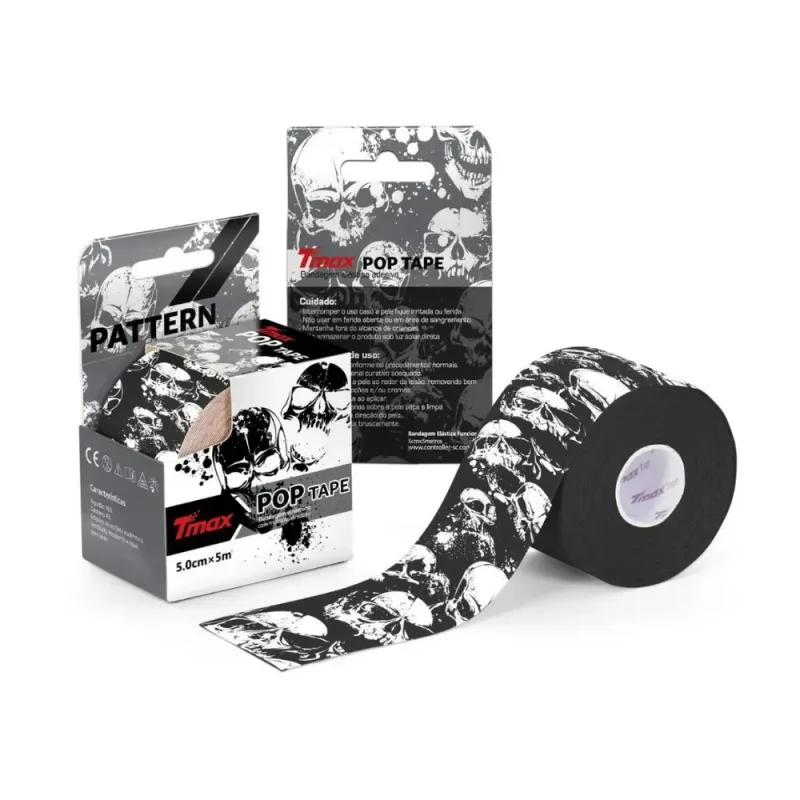 Bandagem Kinesio Tmax Caveira 5CM X 5MTS - Tmax