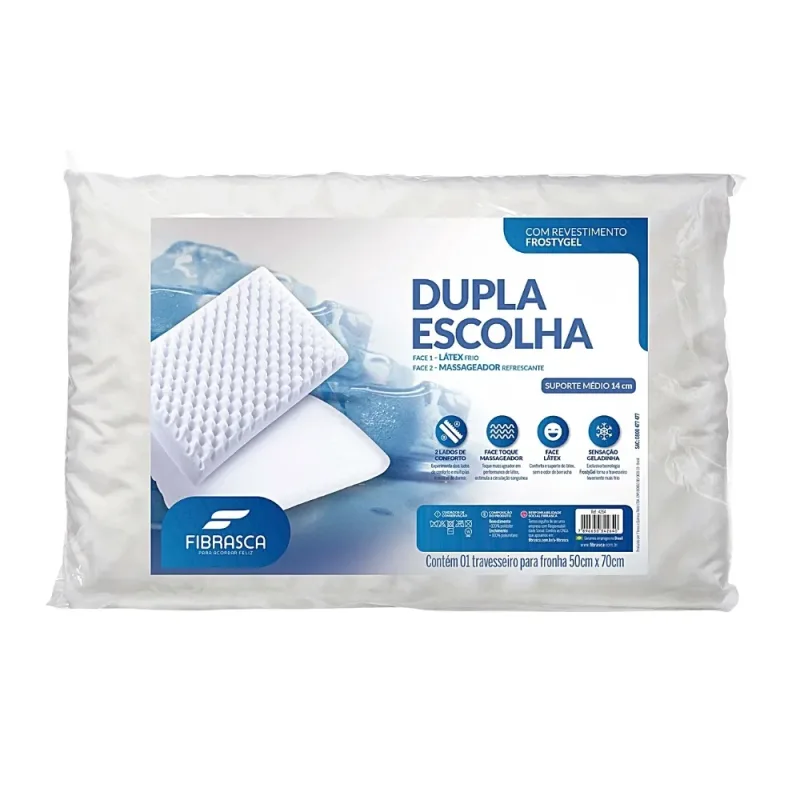 Travesseiro Dupla Escolha 50CM X 70CM - Fibrasca