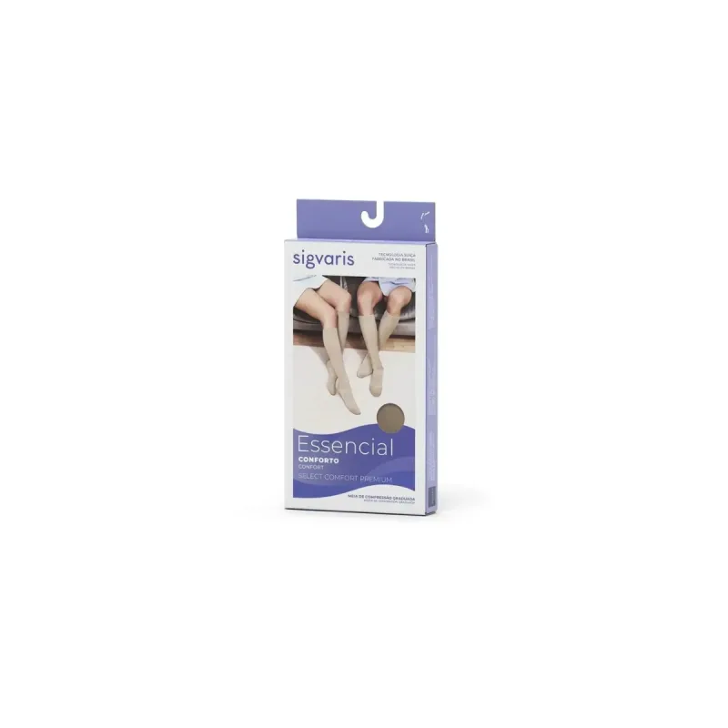 Meia 7/8 862P 20-30 G Curta Preta Ponteira Fechada - Sigvaris