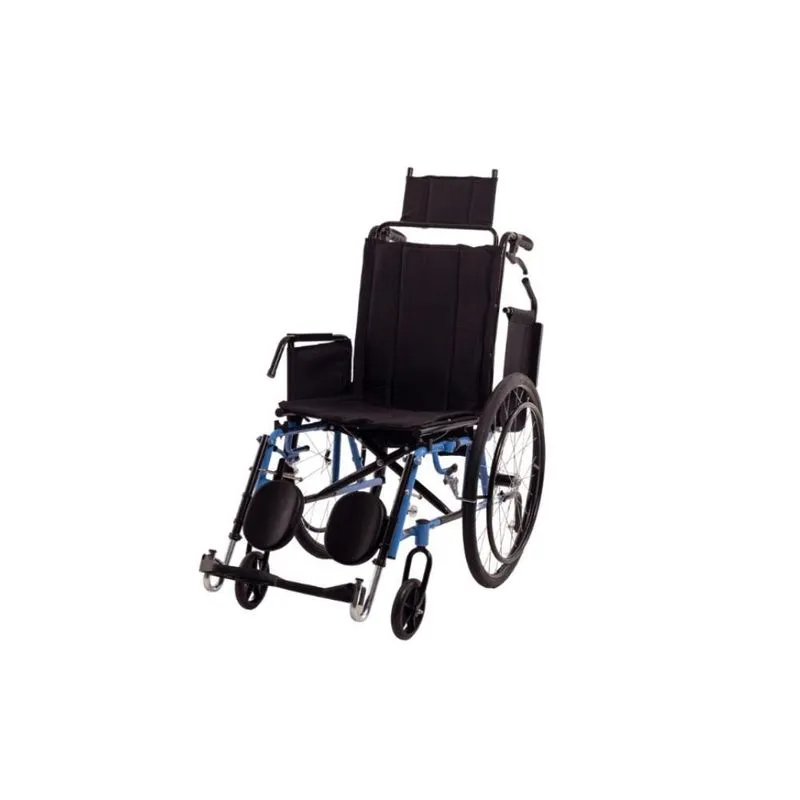 Cadeira Rodas Angra 44cm Inflavel Azul Aço Até 100kg Carone