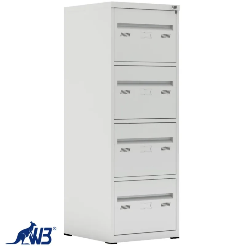 Arquivo em AÇO com 04 Gavetas Ofcl 4/500 Smart Estamp 1330 X 470 X 500 Cinza Smart