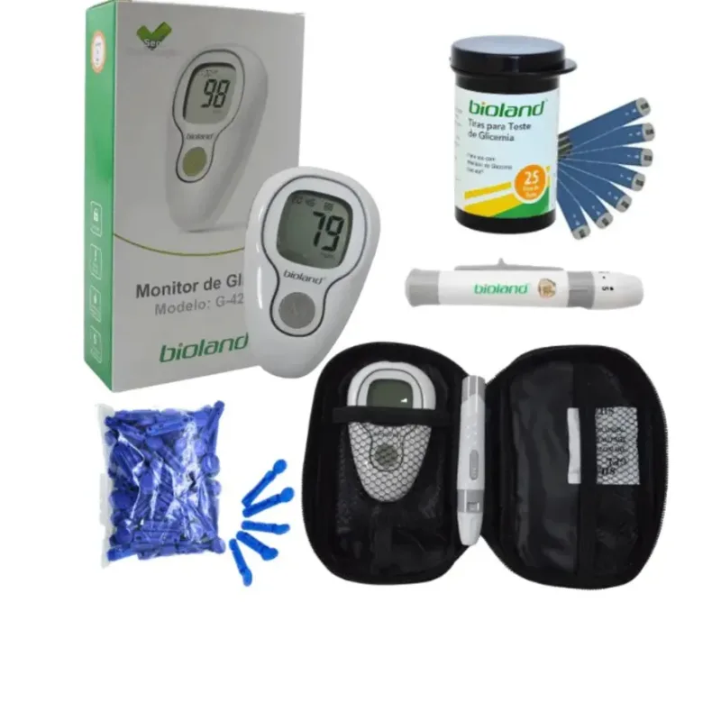 KIT Aparelho de Glicemia com 25 Tiras + 25 Lancetas G425-3 - Bioland