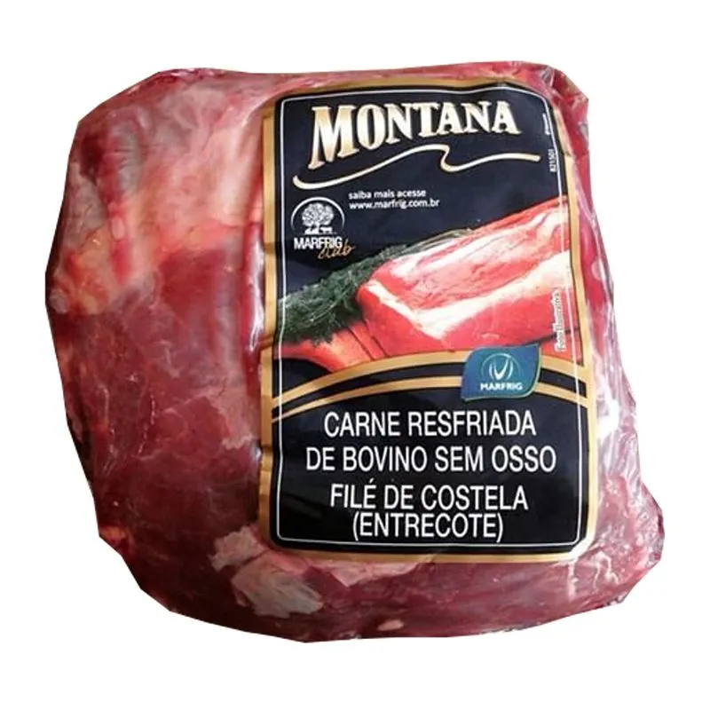 Peça de Contra Filé Bovino Entrecote Resfriado Montana 700 g