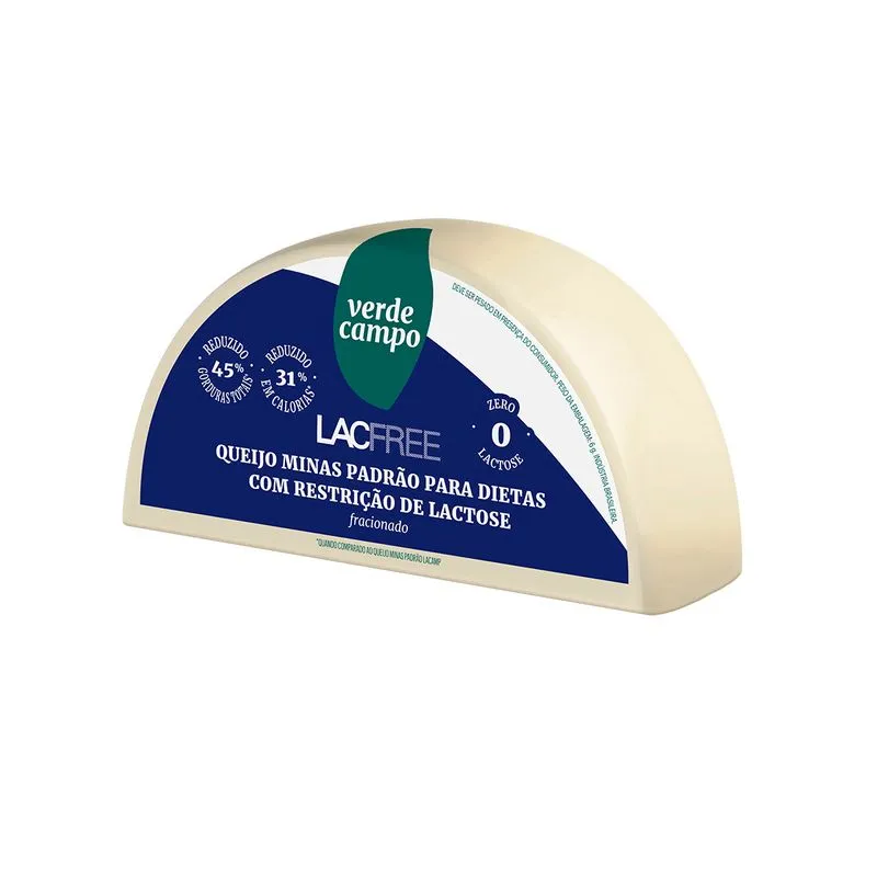 Queijo Minas Padrão sem Lactose Verde Campo Lacfree 450g