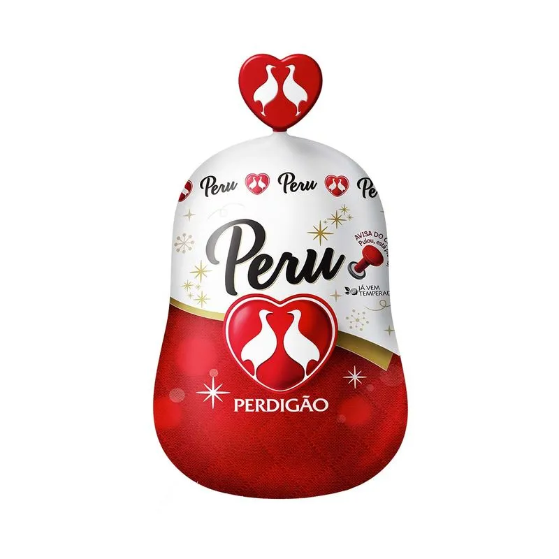 Peru Inteiro Temperado Perdigão 3 Kg