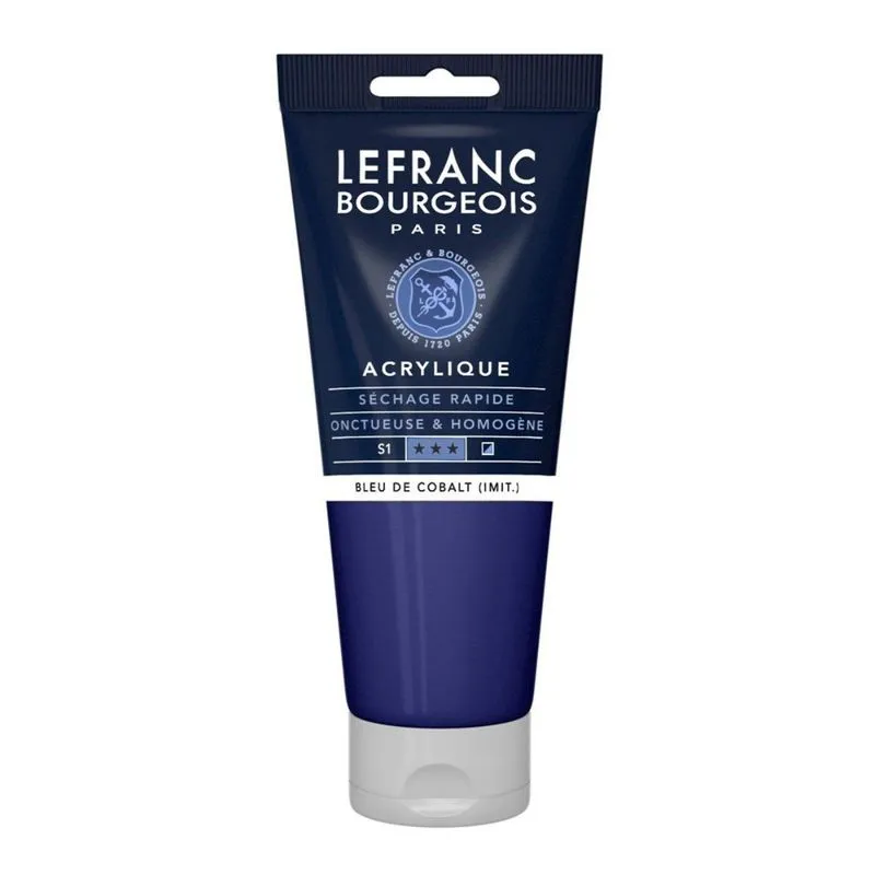 Tinta Acrilica Lefranc &amp; Bourgeois 064 Cobalt Blue Hue 200ml
