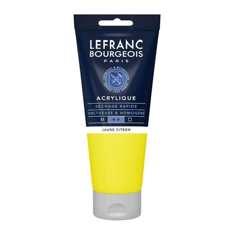 Tinta Acrilica Lefranc &amp; Bourgeois 169 Lemon Yellow 200ml