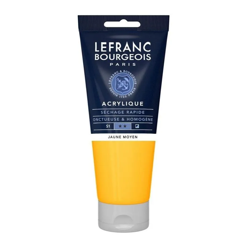 Tinta Acrilica Lefranc & Bourgeois 198 Medium Yellow 200ml