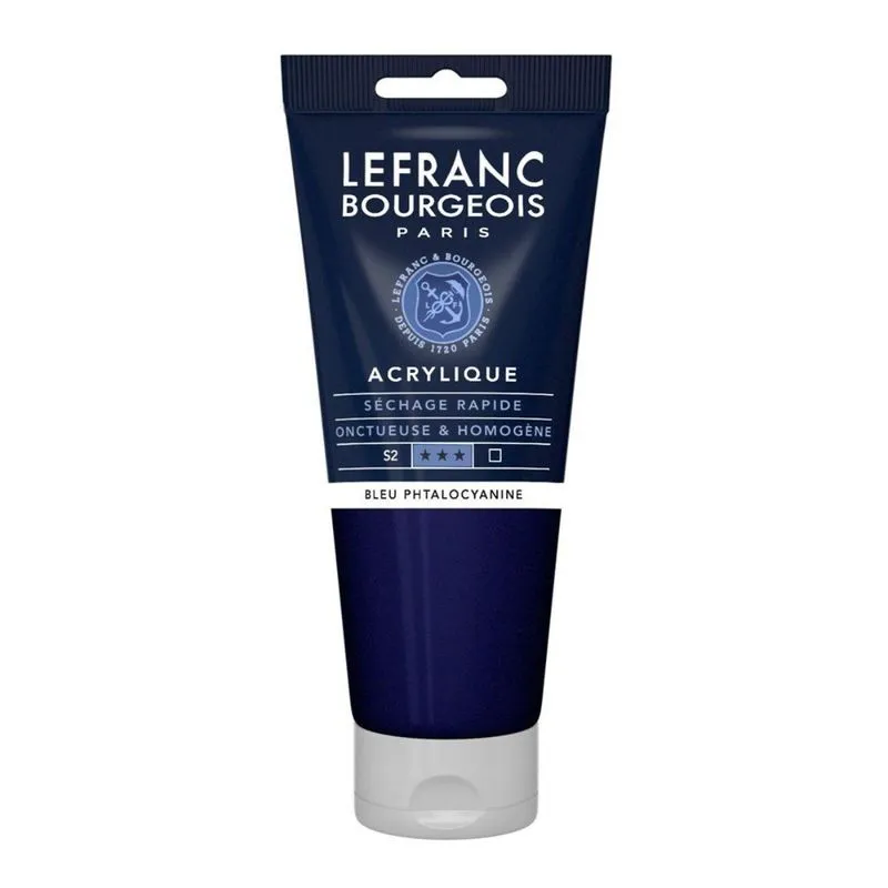 Tinta Acrilica Lefranc & Bourgeois 095 Phthalo Blue 200ml