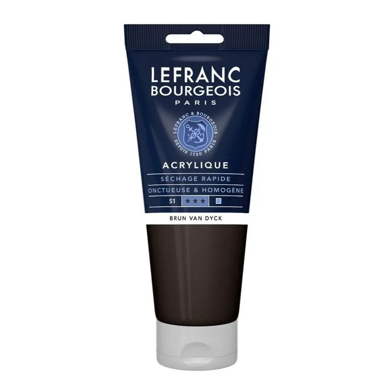 Tinta Acrilica Lefranc &amp; Bourgeois 111 Van Dick Brown 200ml