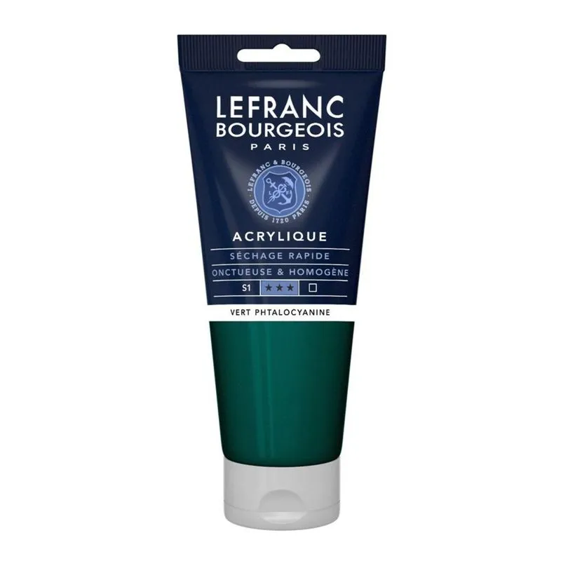 Tinta Acrilica Lefranc & Bourgeois 598 Phthalo Green 200ml