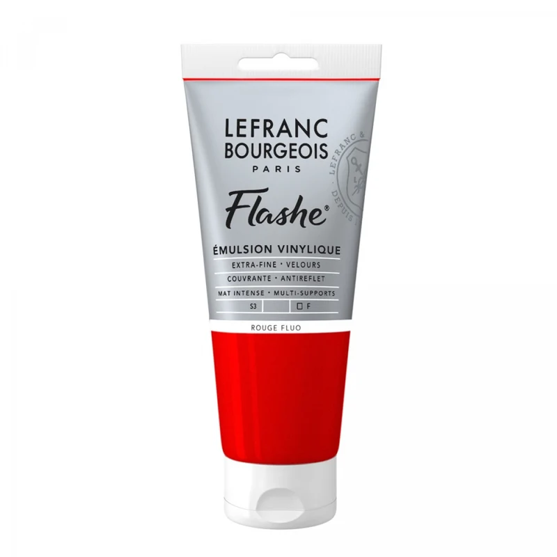 Tinta Acrílica Flashe Lefranc & Bourgeois 80ml S3 409 Fluorescent Red