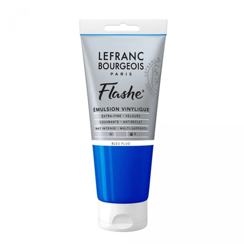 Tinta Acrílica Flashe Lefranc & Bourgeois 80ml S3 083 Fluorescent Blue