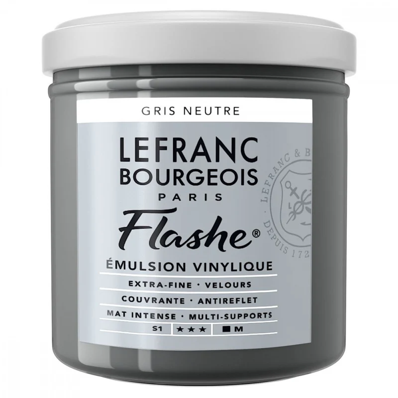 Tinta Acrílica Flashe Lefranc & Bourgeois 125ml S1 258 Neutral Grey