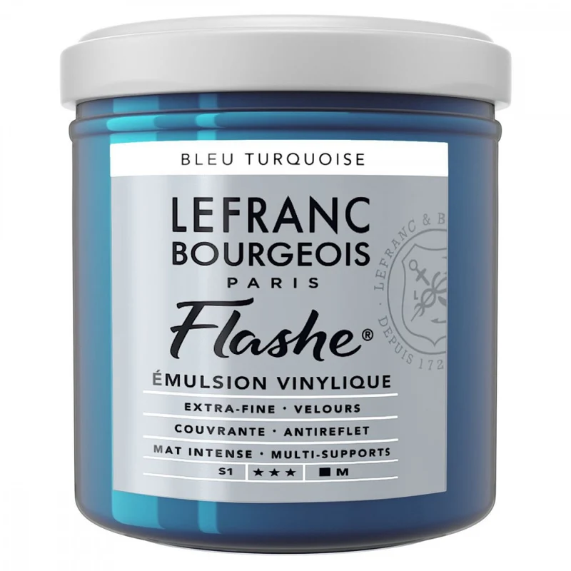 Tinta Acrílica Flashe Lefranc & Bourgeois 125ml S1 050 Turquoise Blue