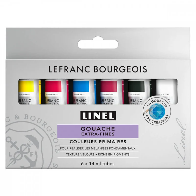 Estojo Tinta Guache Lefranc & Bourgeois Linel 14ml 6 Cores