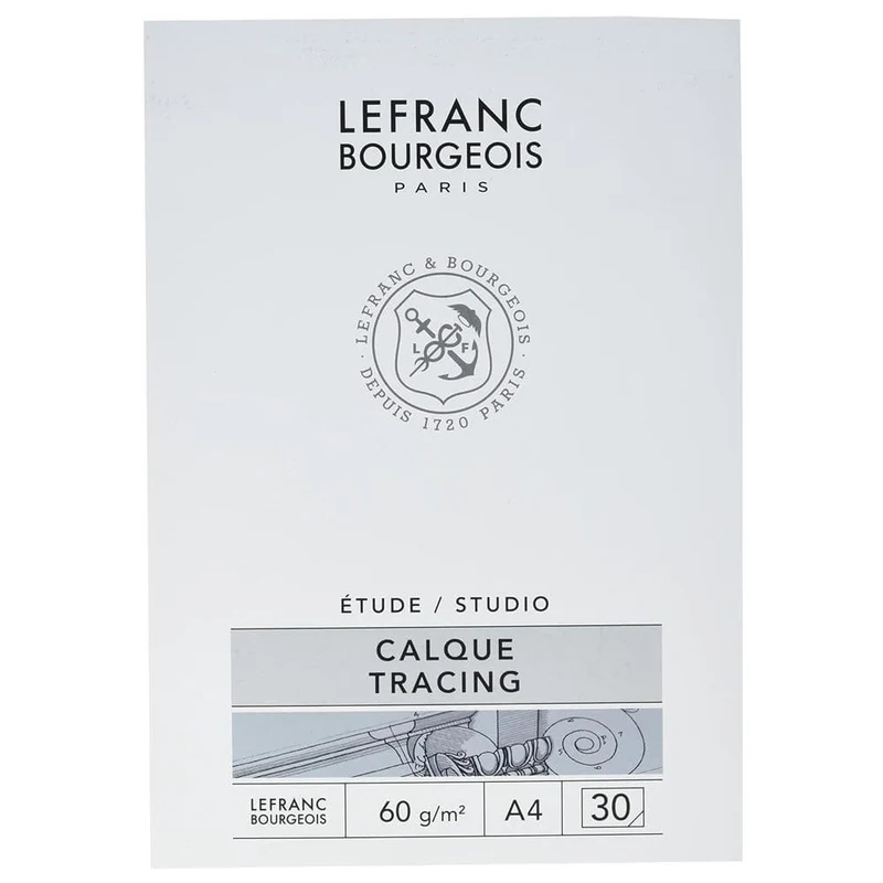 Bloco Papel Vegetal Lefranc & Bourgeois Tracing 60g A4 30 Folhas